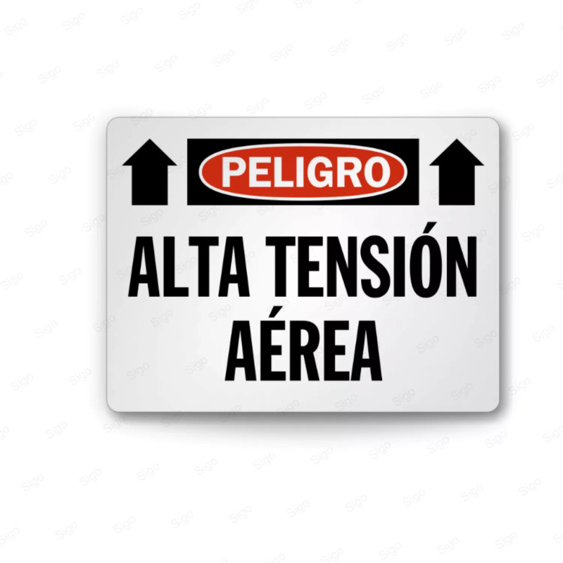 Rótulo de Peligro - Alta tensión aérea | Cod. PEL - 94, Rótulos de Peligro