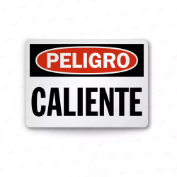Rótulo de Peligro - Caliente | Cod. PEL - 108, Rótulos de Peligro