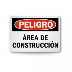 Rótulo de Peligro - Area de Construcción | Cod. PEL - 111, Rótulos de Peligro