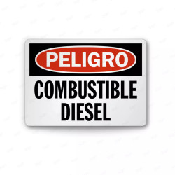 Rótulo de Peligro - Combustible Diesel | Cod. PEL - 112, Rótulos de Peligro