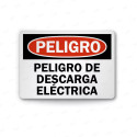 Rótulo de Peligro - Peligro de Descarga Electrica | Cod. PEL - 113, Rótulos de Peligro