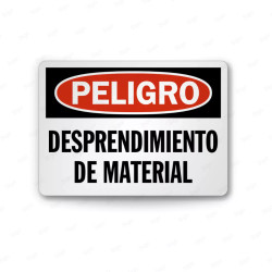 Rótulo de Peligro - Desprendimiento de Material | Cod. PEL - 114, Rótulos de Peligro
