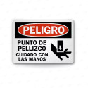 Rótulo de Peligro - Cuidado Manos Punto Pellizco | Cod. PEL - 122, Rótulos de Peligro