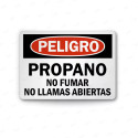Rótulo de Peligro - Propano No Fumar | Cod. PEL - 124, Rótulos de Peligro