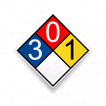 Rombo NFPA - Ácido Clorhídrico | 3 - 0 - 1, Rombos NFPA