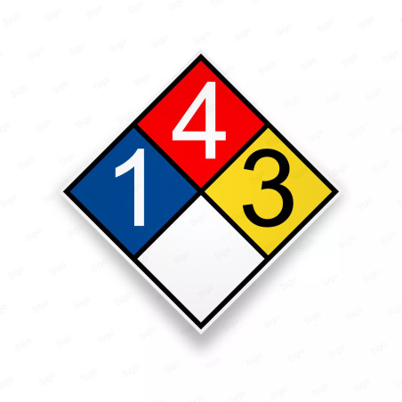 Rombo NFPA -  Acetileno|1 - 4 - 3, Rombos NFPA