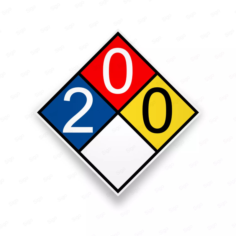 Rombo NFPA -  Cloroformo | 2 - 0 - 0, Rombos NFPA