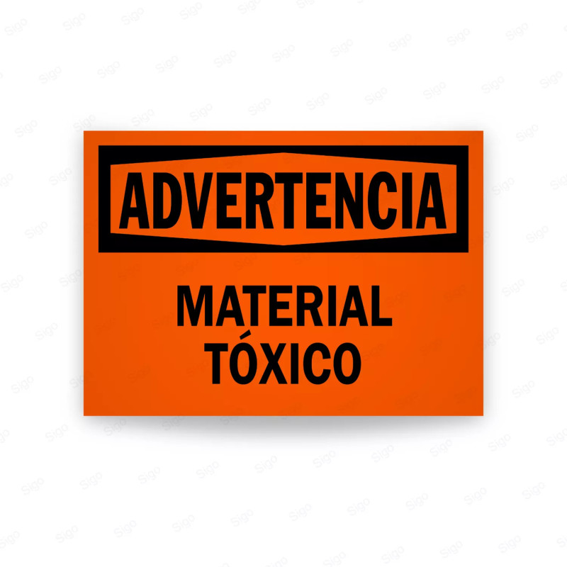 Rótulo de Advertencia - Material Tóxico | Cod. ADV-2, Rótulos de Advertencia