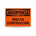 Rótulo de Advertencia - Área en Construcción | Cod. ADV-3, Rótulos de Advertencia