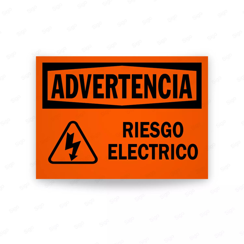 Rótulo de Advertencia - Riesgo Electrico | Cod. ADV-4, Rótulos de Advertencia