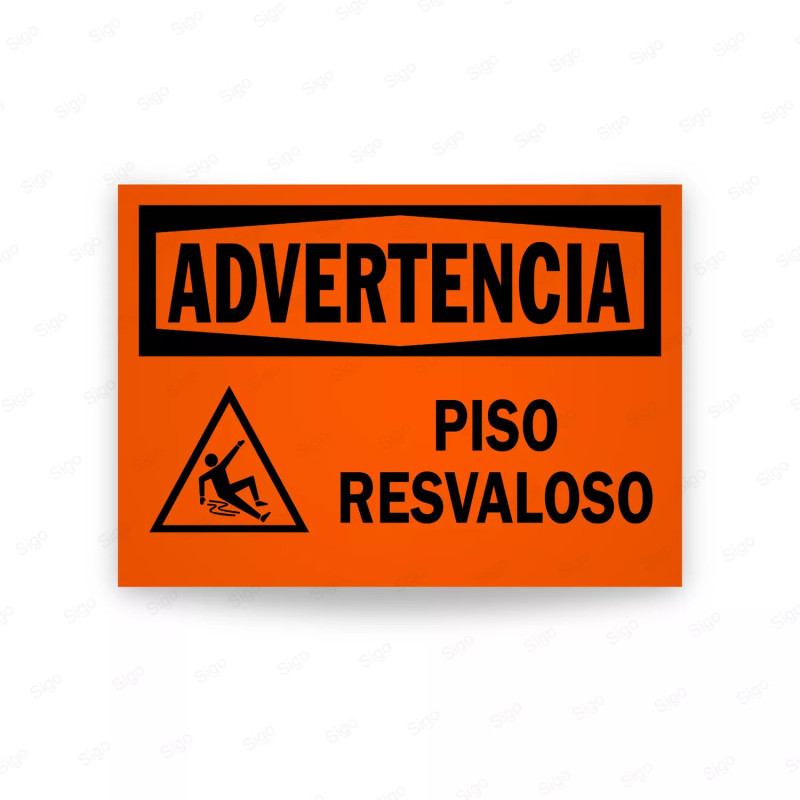 Rótulo de Advertencia - Piso Resvaloso | Cod. ADV-5, Rótulos de Advertencia