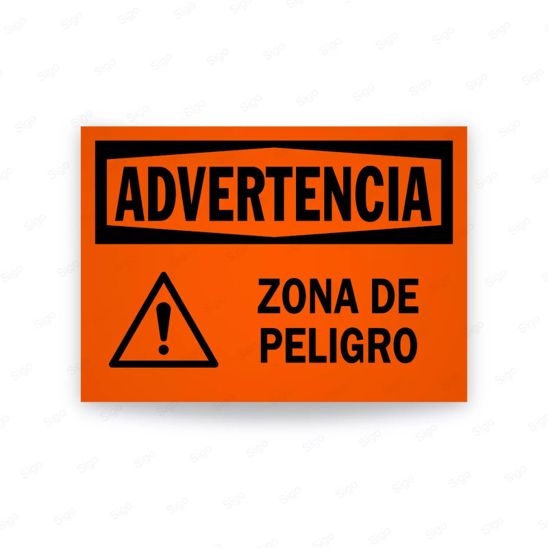 Rótulo de Advertencia - Zona de Peligro | Cod. ADV-6, Rótulos de Advertencia