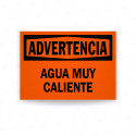 Rótulo de Advertencia - Agua Muy Caliente | Cod. ADV-9, Rótulos de Advertencia