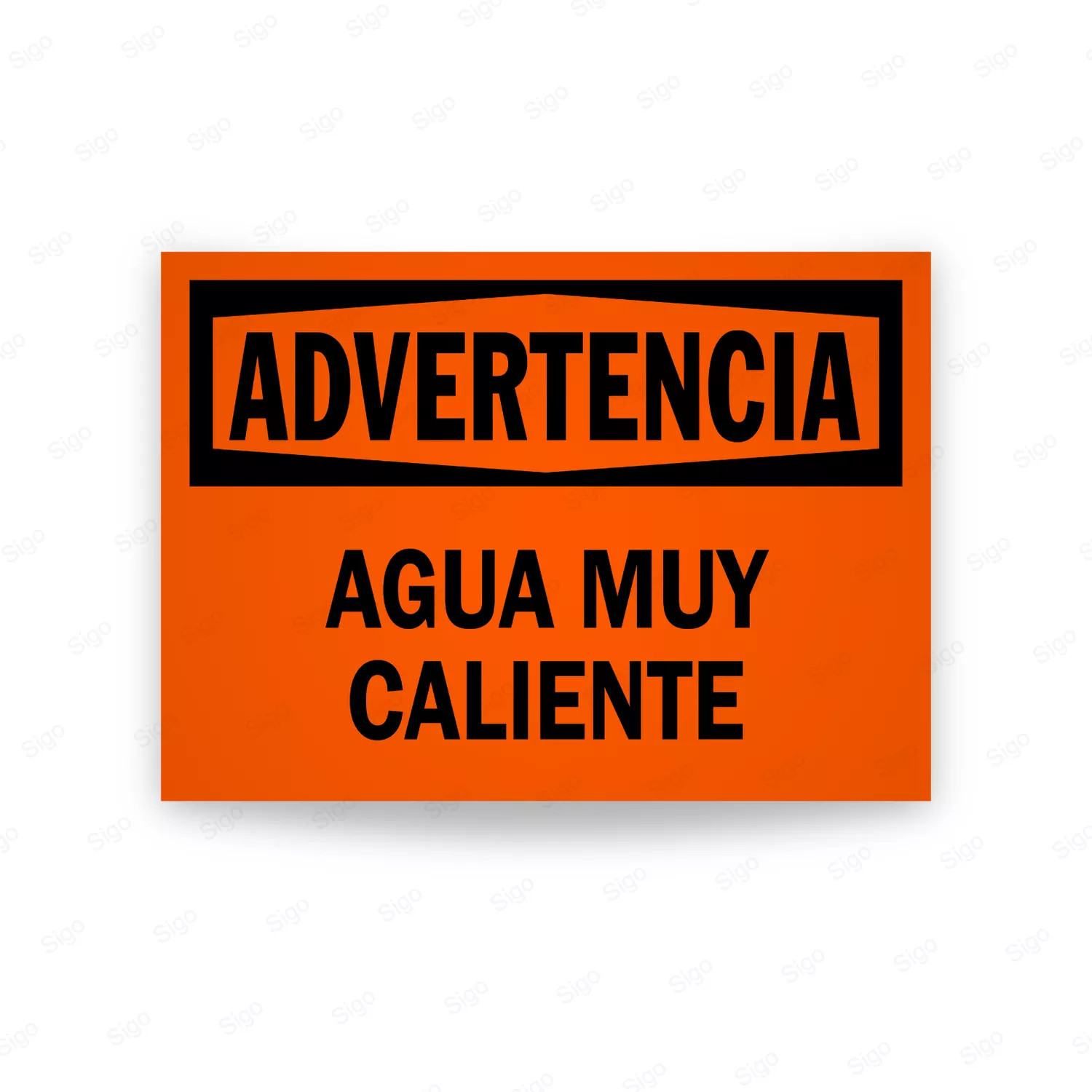 Rótulo de Advertencia - Agua Muy Caliente | Cod. ADV-9