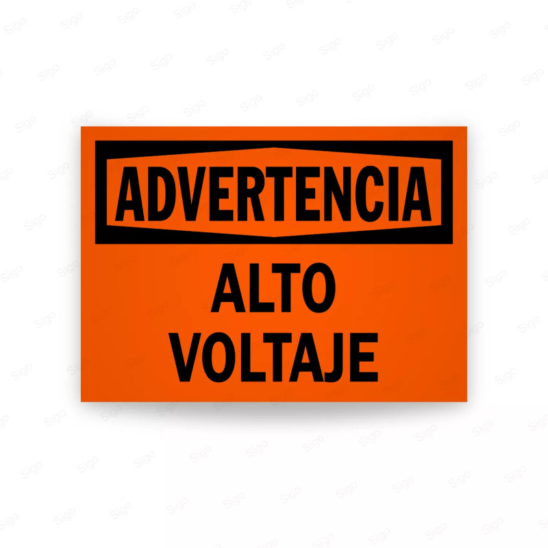 Rótulo de Advertencia - Alto Voltaje | Cod. ADV-13, Rótulos de Advertencia