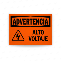 Rótulo de Advertencia - Alto Voltaje | Cod. ADV-14, Rótulos de Advertencia