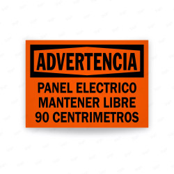 Rótulo de Advertencia - Panel Eléctrico Mantener Libre | Cod. ADV-17, Rótulos de Advertencia