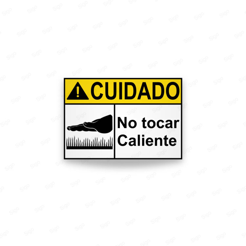 Rótulo de Cuidado - No Tocar Caliente | Cod. CUI-1, Rótulos de Cuidado