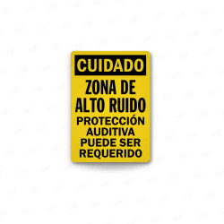 Rótulo de Cuidado - Zona Alto Ruido | Cod. CUI-30, Rótulos de Cuidado