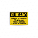 Rótulo de Cuidado - Zona Residuos Peligrosos | Cod. CUI-29, Rótulos de Cuidado