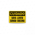 Rótulo de Cuidado - Vaya Lento Sonar Bocina | Cod. CUI-32, Rótulos de Cuidado