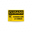 Rótulo de Cuidado - Cuidado con la Cabeza | Cod. CUI-37, Rótulos de Cuidado