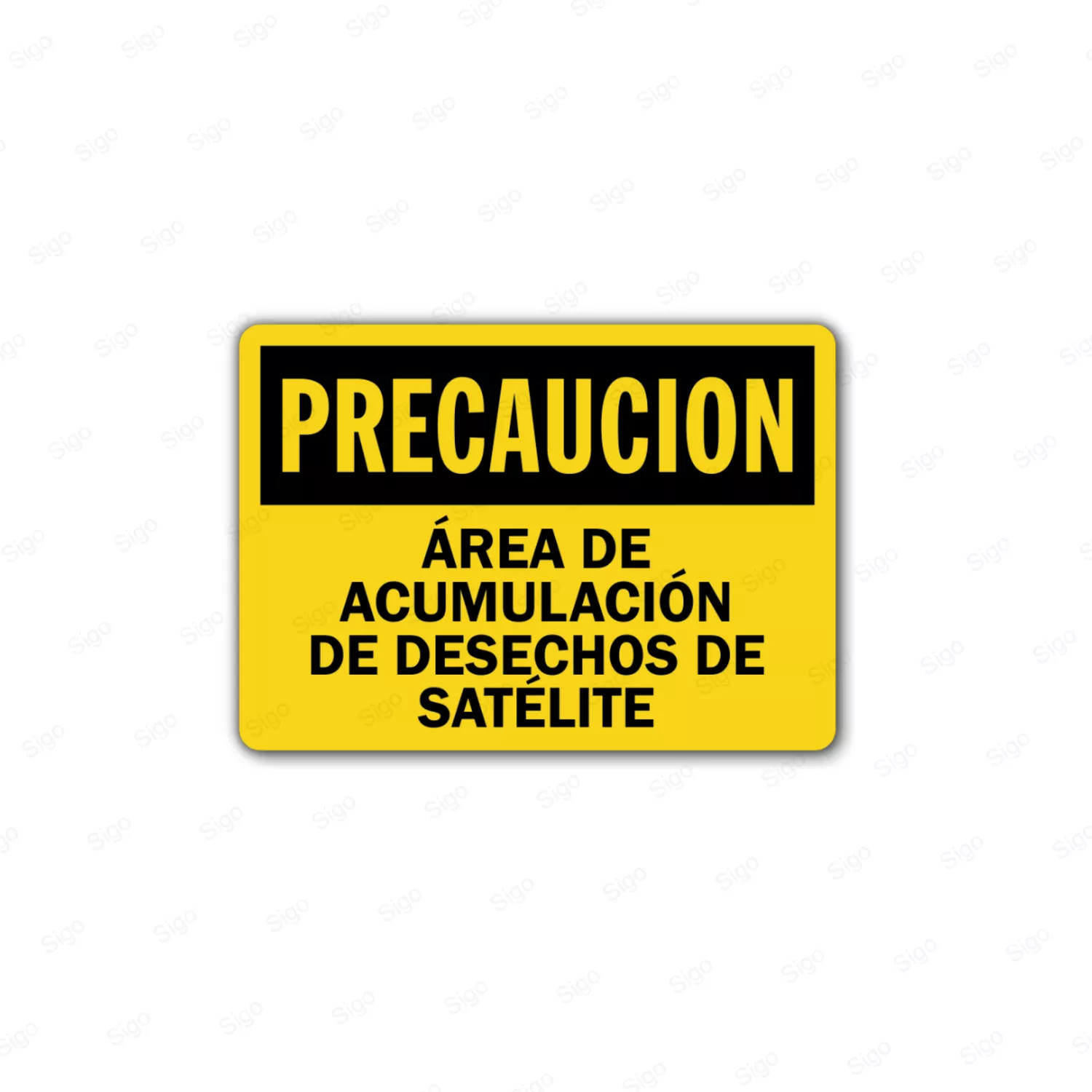 Rótulo de Precaución - Área de acumulación de desechos de satélite| Cod ...