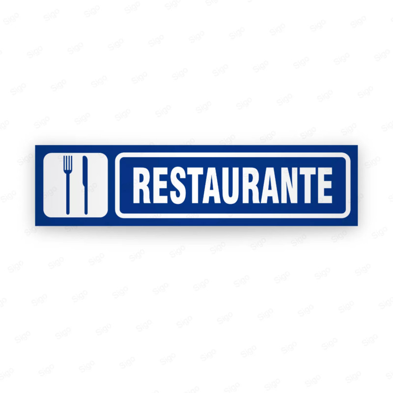 ‣ Rótulo Ident. Ambientes - Restaurante... | SIGO