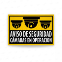 Rótulo Cámara de Seguridad - "Aviso de Seguridad Cámaras en Operación" | SEGU - 15, Señalización Seguridad y Vigilancia