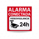 Rótulo Cámara de Seguridad - "Alarma Conectada Video Vigilancia 24 Horas" | SEGU - 17, Señalización Seguridad y Vigilancia