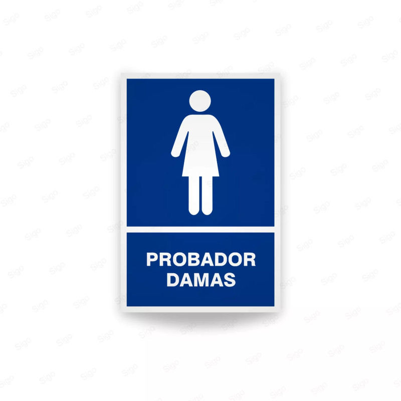‣ Rótulo Informativo Probador Damas | SIGO