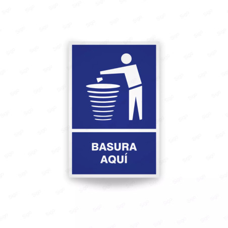‣ Rótulo Informativo: Basura Aquí | SIGO