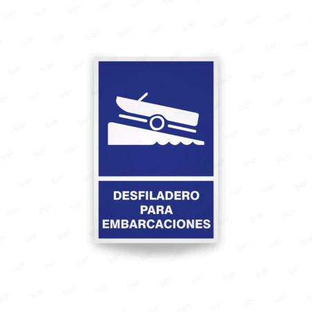 Rótulo Informativos - Desfiladero para Embarcaciones | Cod. SI - 40