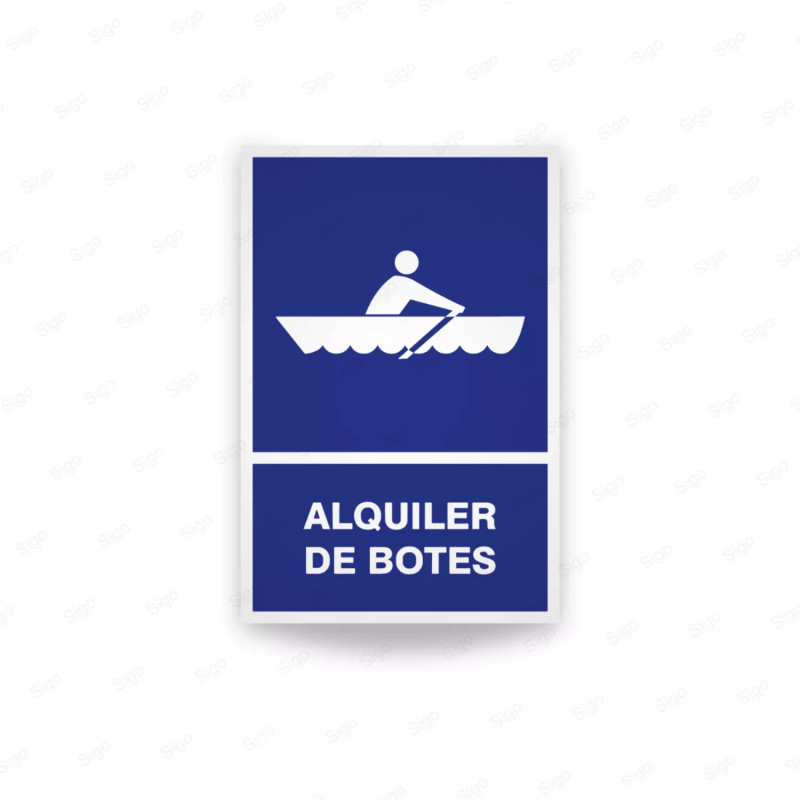 ‣ Rótulo Informativo para Alquiler de Botes | SIGO