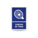 ‣ Rótulo Informativo Cancha Tenis | SIGO