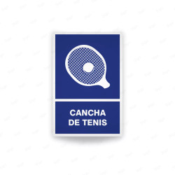 ‣ Rótulo Informativo Cancha Tenis | SIGO