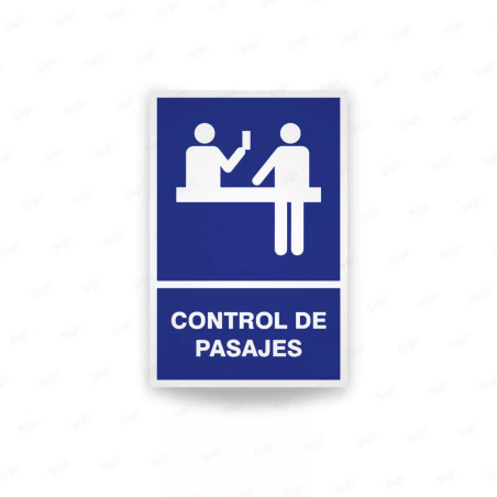 Rótulo Informativo - Control de Pasajes | Cod. SI - 57