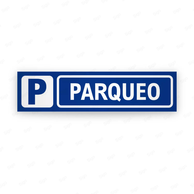 ‣ Rótulo Identificación Parqueo | Compra en Sigo | SIGO