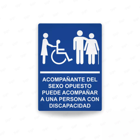 Rótulos Baños - Acompañante | Cod. SA -  19, Señalización Baños y Sanitarios