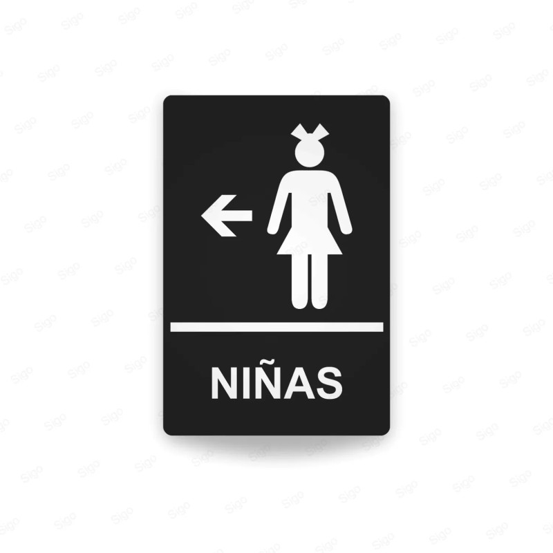 ‣ Rótulos Baños Niñas Flecha Izquierda... | SIGO