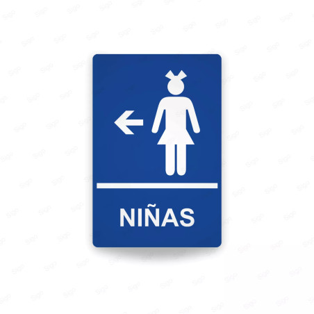 ‣ Rótulos Baños Niñas Flecha Izquierda... | SIGO
