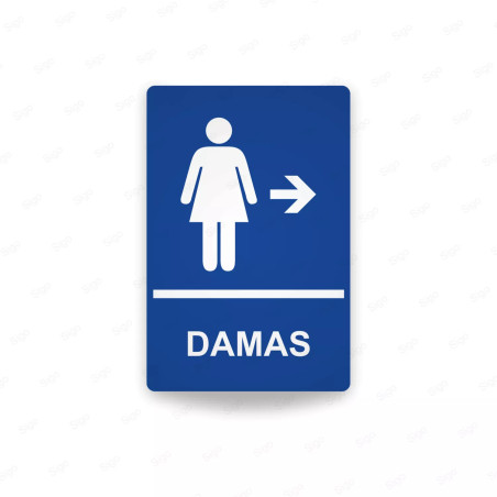‣ Rótulos Baños - Damas Flecha Izq. | SIGO