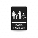 Rótulos Baños - Baño Familiar | Cod. SA -  26, Señalización Baños y Sanitarios