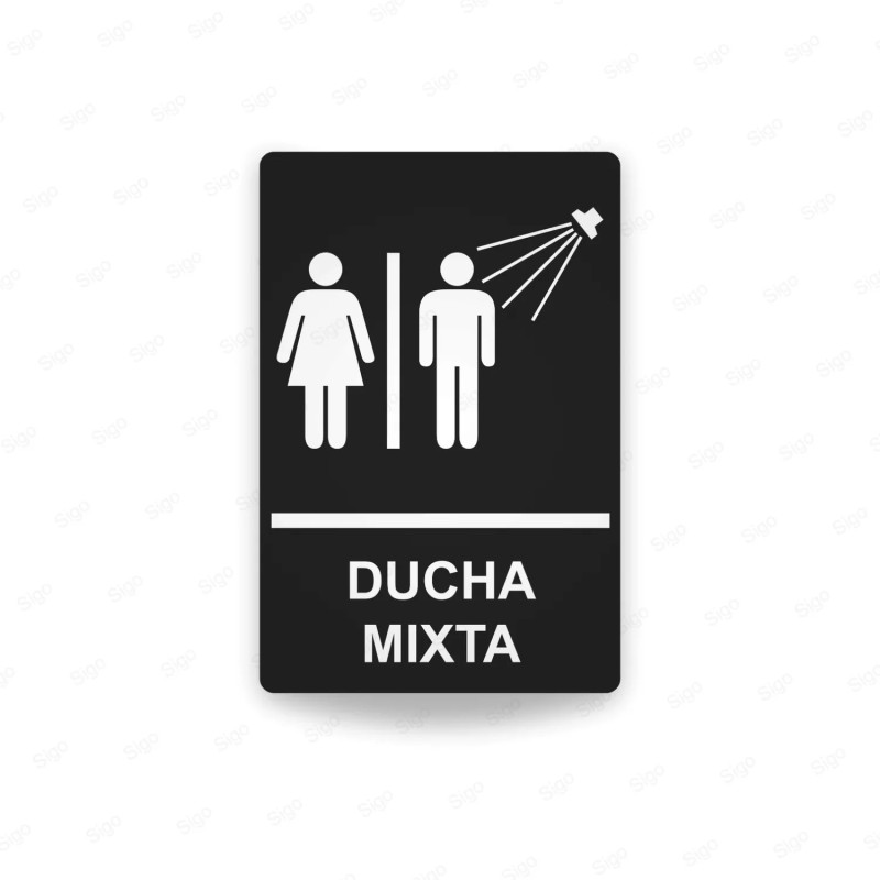 ‣ Rótulos Baños - Ducha Mixta Segura... | SIGO