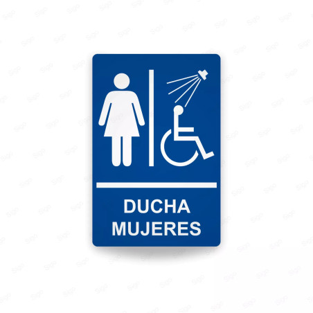 Rótulos Baños - Ducha Mujeres | Cod. SA -  40, Señalización Baños y Sanitarios