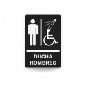 Rótulos Baños - Ducha Hombres Discapacitados| Cod. SA -  43, Señalización Baños y Sanitarios
