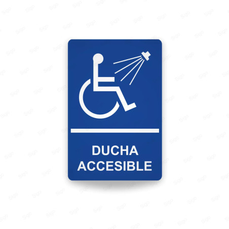 Rótulos Baños - Ducha Accesible | Cod. SA -  44, Señalización Baños y Sanitarios