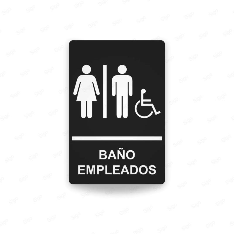 Rótulos Baños - Baño Empleados | Cod. SA -  47, Señalización Baños y Sanitarios