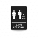Rótulos Baños - Baño Personal | Cod. SA -  48, Señalización Baños y Sanitarios