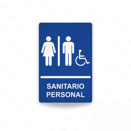 Rótulos Baños - Sanitario Personal | Cod. SA -  49, Señalización Baños y Sanitarios